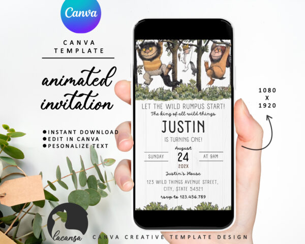 Animated Where The Wild Things Are Invitation Preview