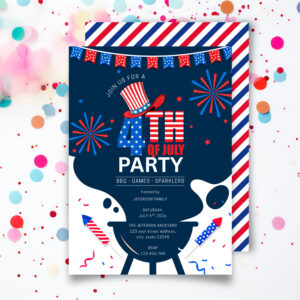 Printable 4thJuly Party Invitation Preview1