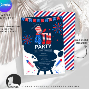 Printable 4thJuly Party Invitation Preview2