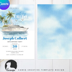 Printable Birthday Cruise Invitation preview3