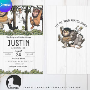 Printable Where The Wild Things Are Invitation Preview3