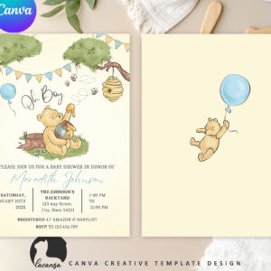 Printable baby shower Winnie the pooh preview1