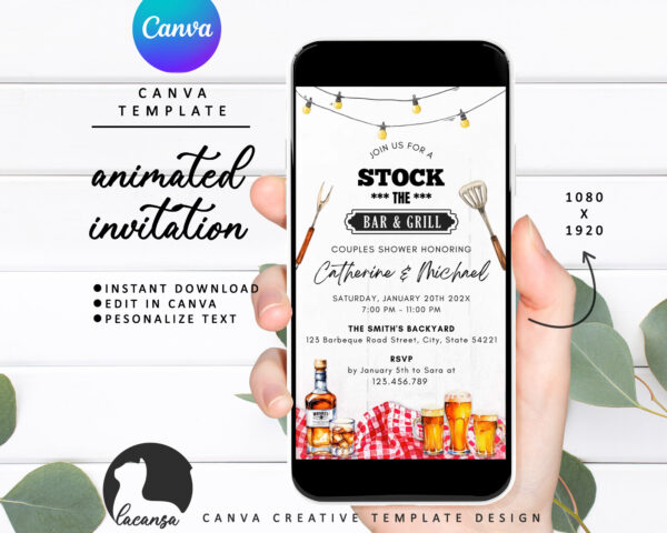 stock the bar and grill invitation